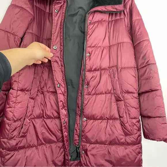 Barbour Darcy Quilt Women's Puff Coat Maroon US size 12